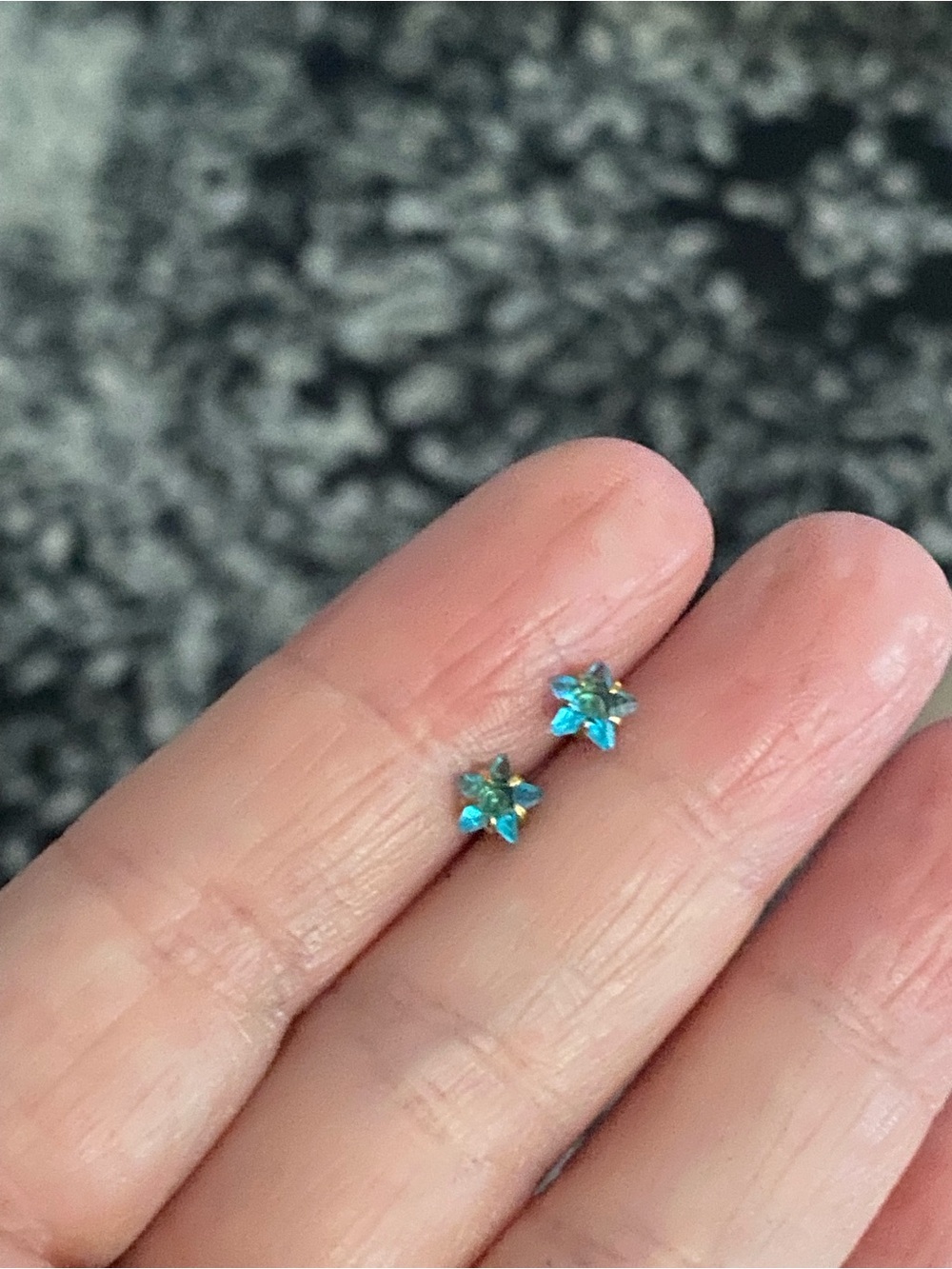 Blue Star Flower Stud Earrings - Women Jewelry